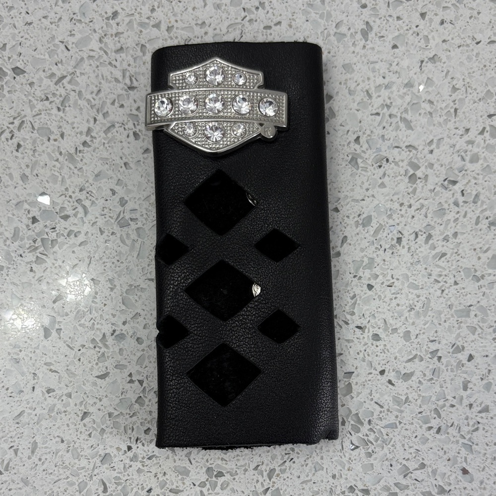 Harley-Davidson Black Hair Clip with Silver Accents
